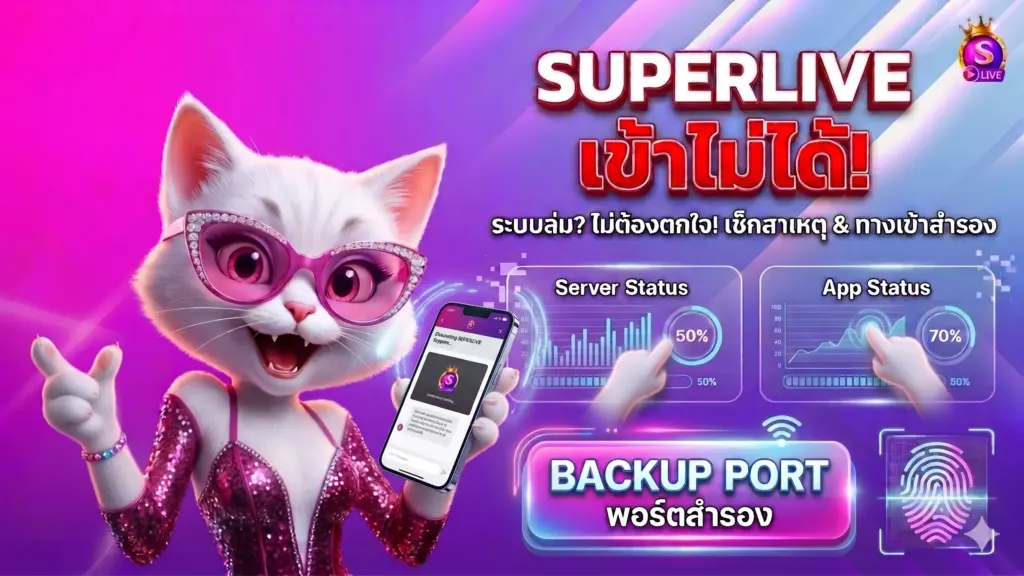 แก้ปัญหา Superlive เข้าไม่ได้! รวมวิธีเช็คสาเหตุระบบลื่น พร้อมลิงก์ทางเข้าสำรองล่าสุด